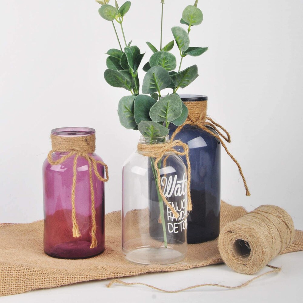Natural Jute Twine String Thin Ribbon Hemp Twine for Craft Plant Gift ...
