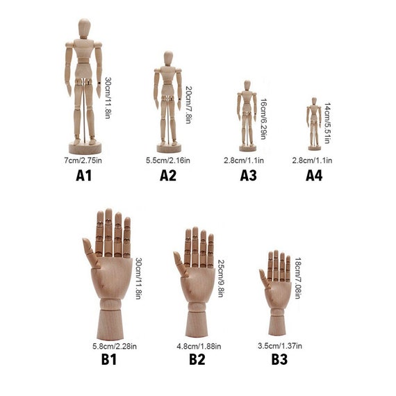 Wooden Artist Mannequin For Drawing - 12.99" Articulated Figure With Stand For Sketching