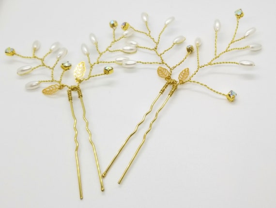 U-shaped Pearl Hairpin Weddings Hair Accessories - Etsy display picture 3