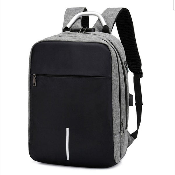 Anti-Theft Backpack Laptop Men, Women Travel Shoulder School Bag USB Charging.