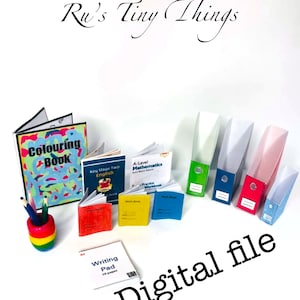 Miniature Dollhouse Stationery Set - Digital File