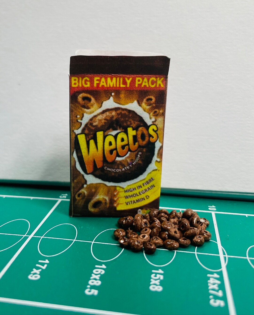 Miniature Chocolate Hoops Cereal Box With Polymer Clay Hoops Etsy