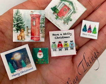 ミニチュアクリスマスカード20枚 - デジタルファイル