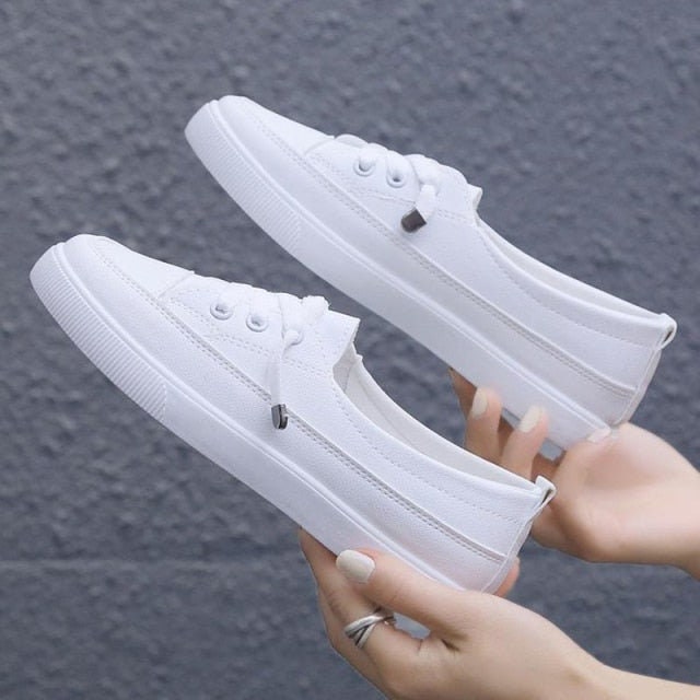 Low Platform Sneakers Women Shoes Female Pu Leather Slip - Etsy