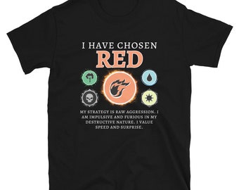 MTG Red Mana T-Shirt / Magic The Gathering / Geeky Tee / Kurzärmeliges Unisex T-Shirt