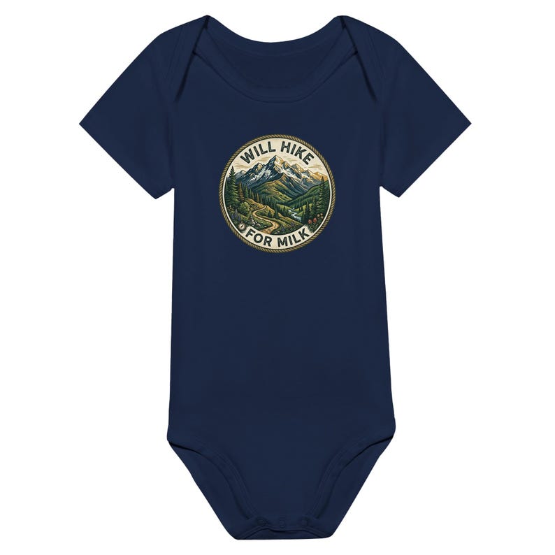 Will Hike For Milk baby onesie