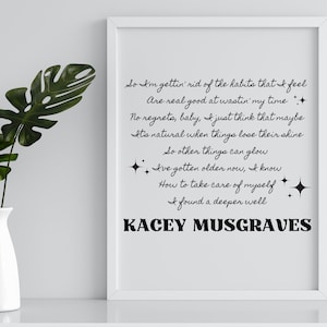 &#39;Deeper Well&#39; von Kacey Musgraves / Musik / Poster / Download / Promis / Meme / Kunst
