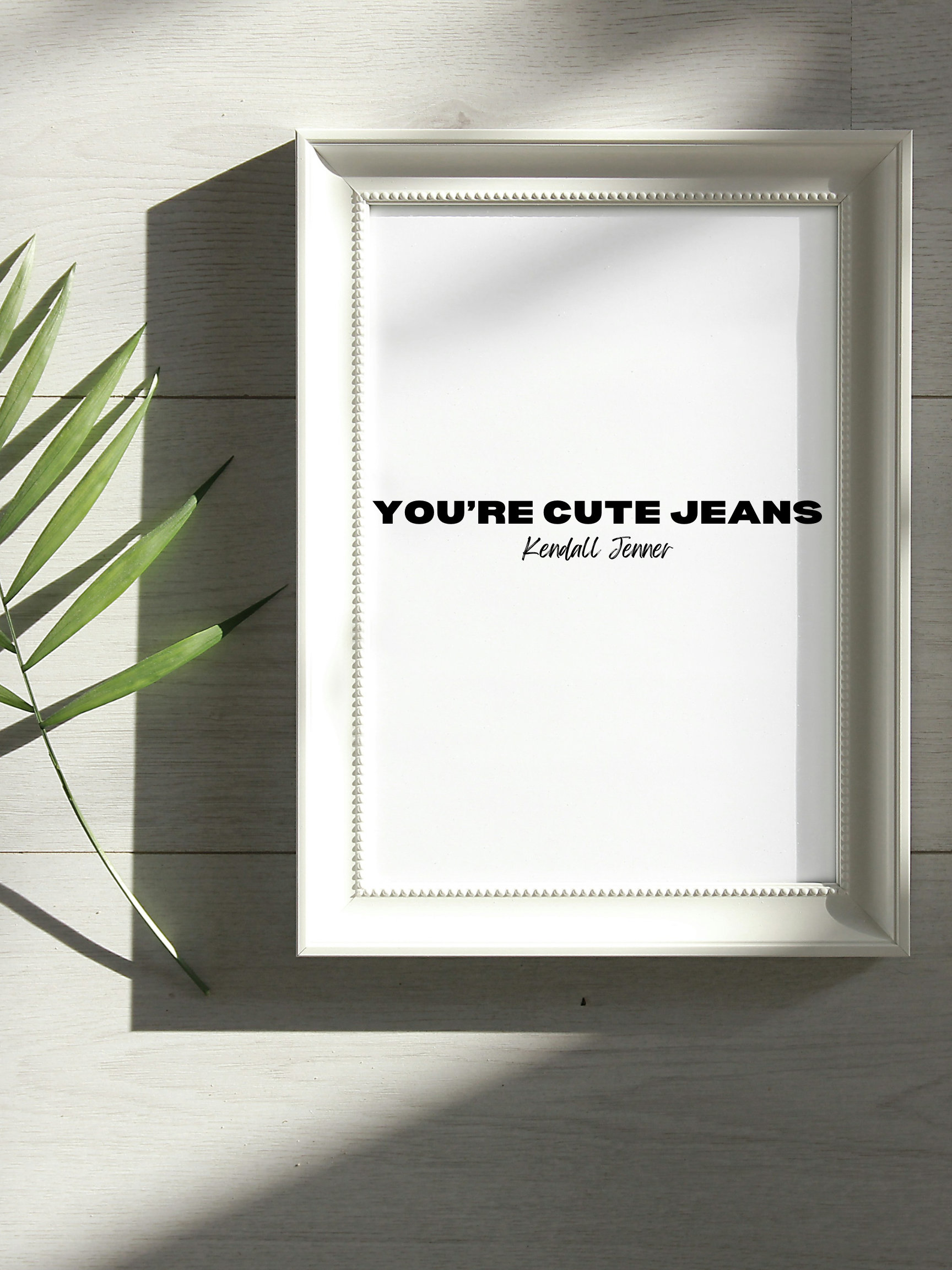 Kendall Jenner Affiche de magazine de mode sexy sur toile pour décoration d'intérieur, salon, chambre à coucher, bureau, 40 x 60 cm, style cadre