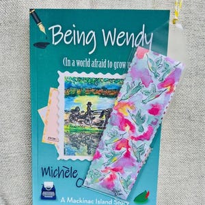 Hummingbirds from watercolor in a lovely bookmark from Bookmark Betty for the hummingbird and nature lover. Discounts on 5 or more bookmarks