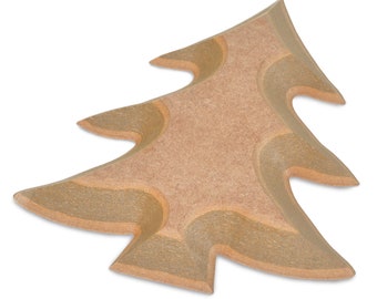 Gr. 2 Kerstbomen overmold 238 x 280 mm houten aardewerk mal