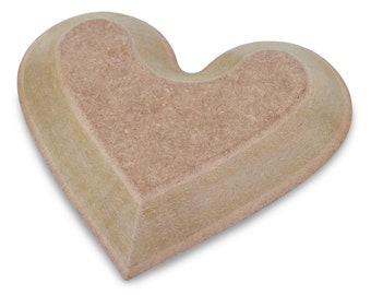 size 1 heart mold 130 x 117 mm wooden pottery mould