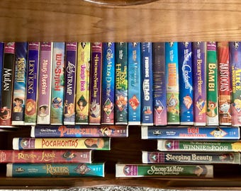 DISNEY VHS Tapes, More Titles Added!, CLAMSHELL Cases - Only 3.50 Each, Beauty & the Beast, Lion King, 101 Dalmations, 1980s 1990s