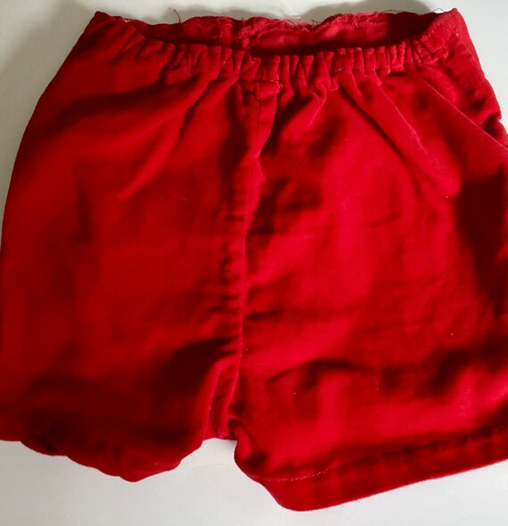 Baby Boy Red Velvet 2 Piece Outfit, Shorts and Ve… - image 3