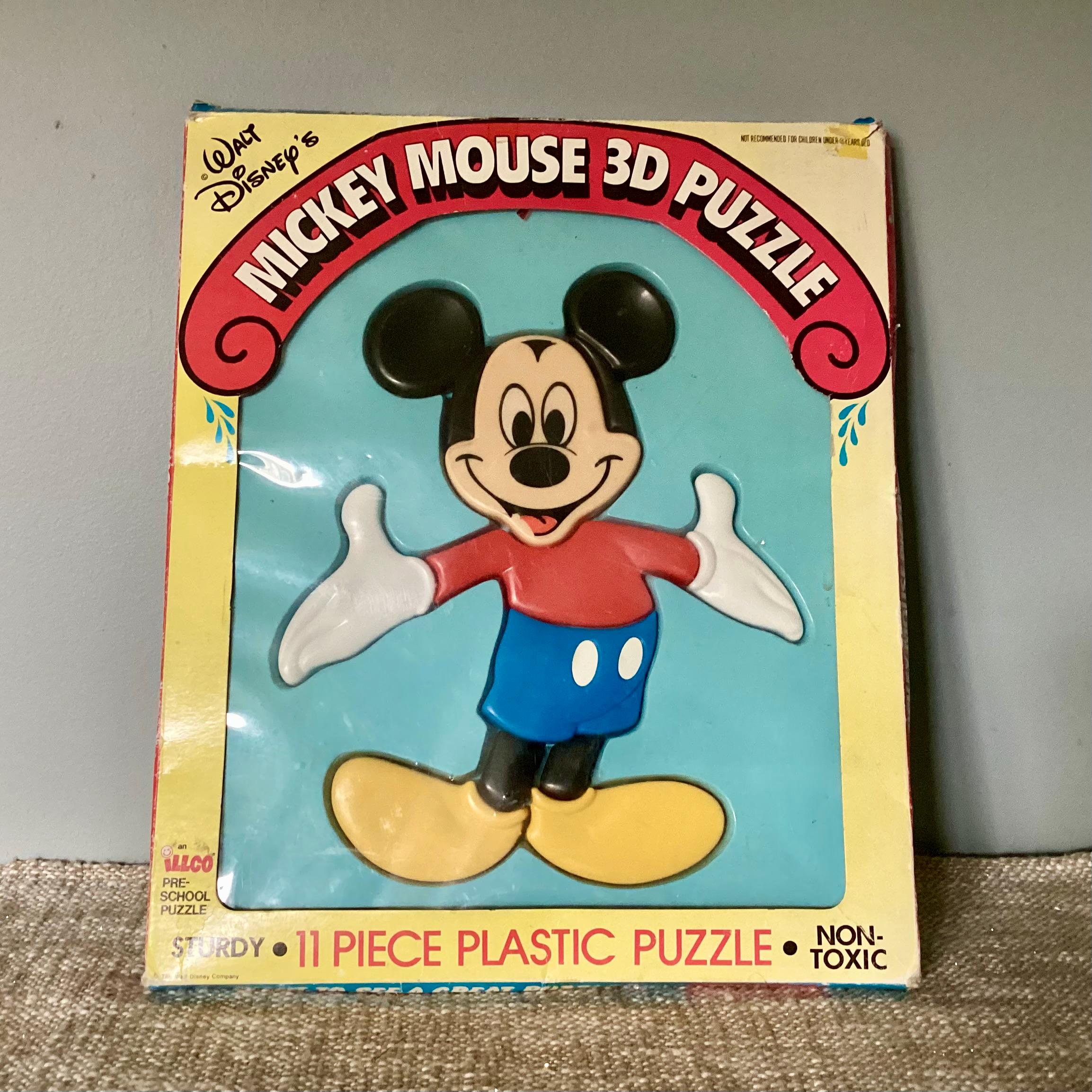 MICKEY MOUSE 3D Puzzle, Walt Disney Co., 11 Plastic Pieces, in