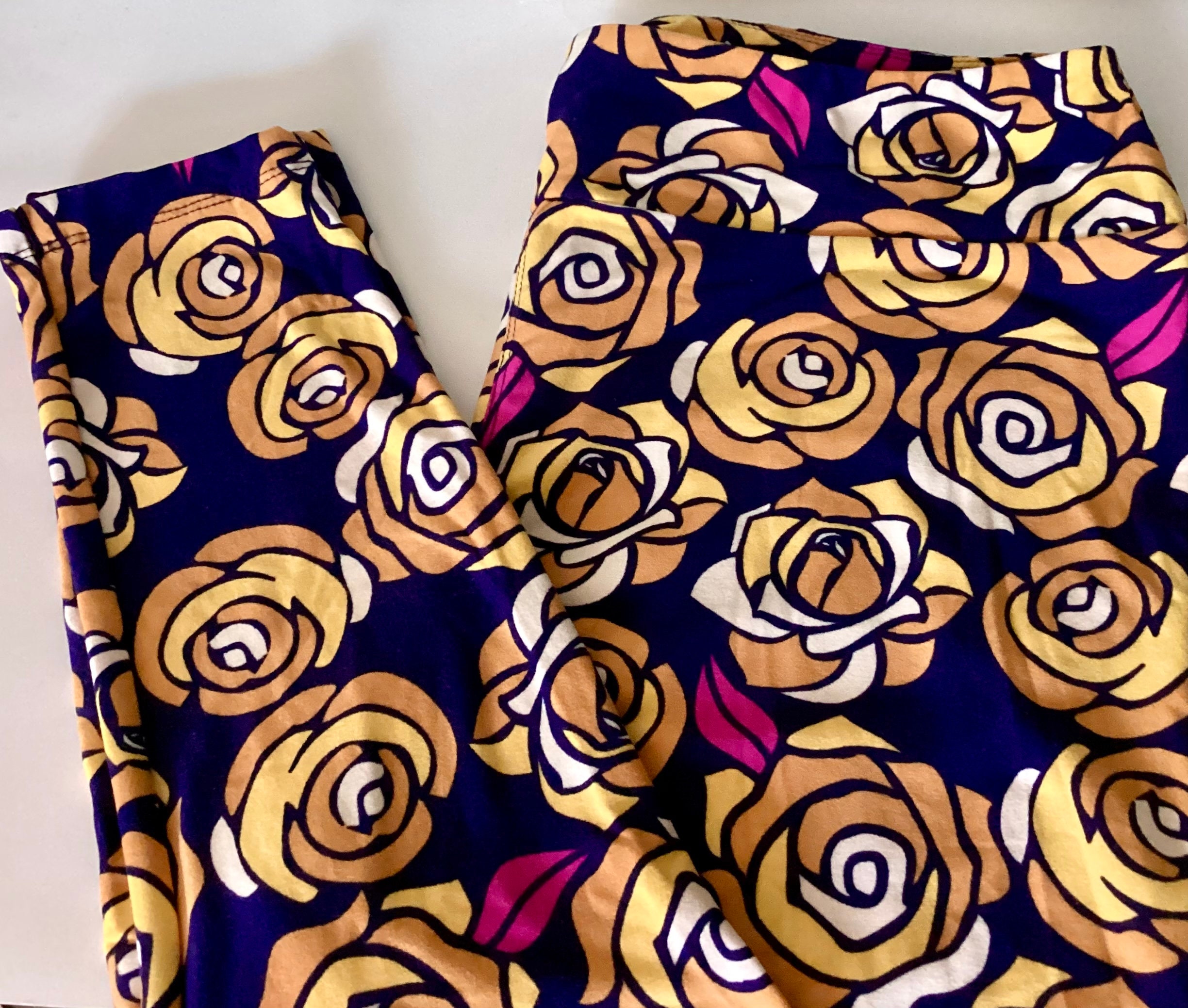 Disney Roses Lularoe Leggings, Size TC Tall & Curvy, Beauty and the Beast,  LULAROE Unicorn 