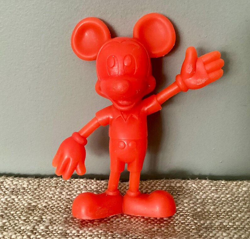 MARX Disney Toy Figures, Mickey Mouse, Donald Duck, Pinocchio, HOT NEON Colors!, 6 Inches, Louis Marx, Walt Disney, Vintage 1971 image 6