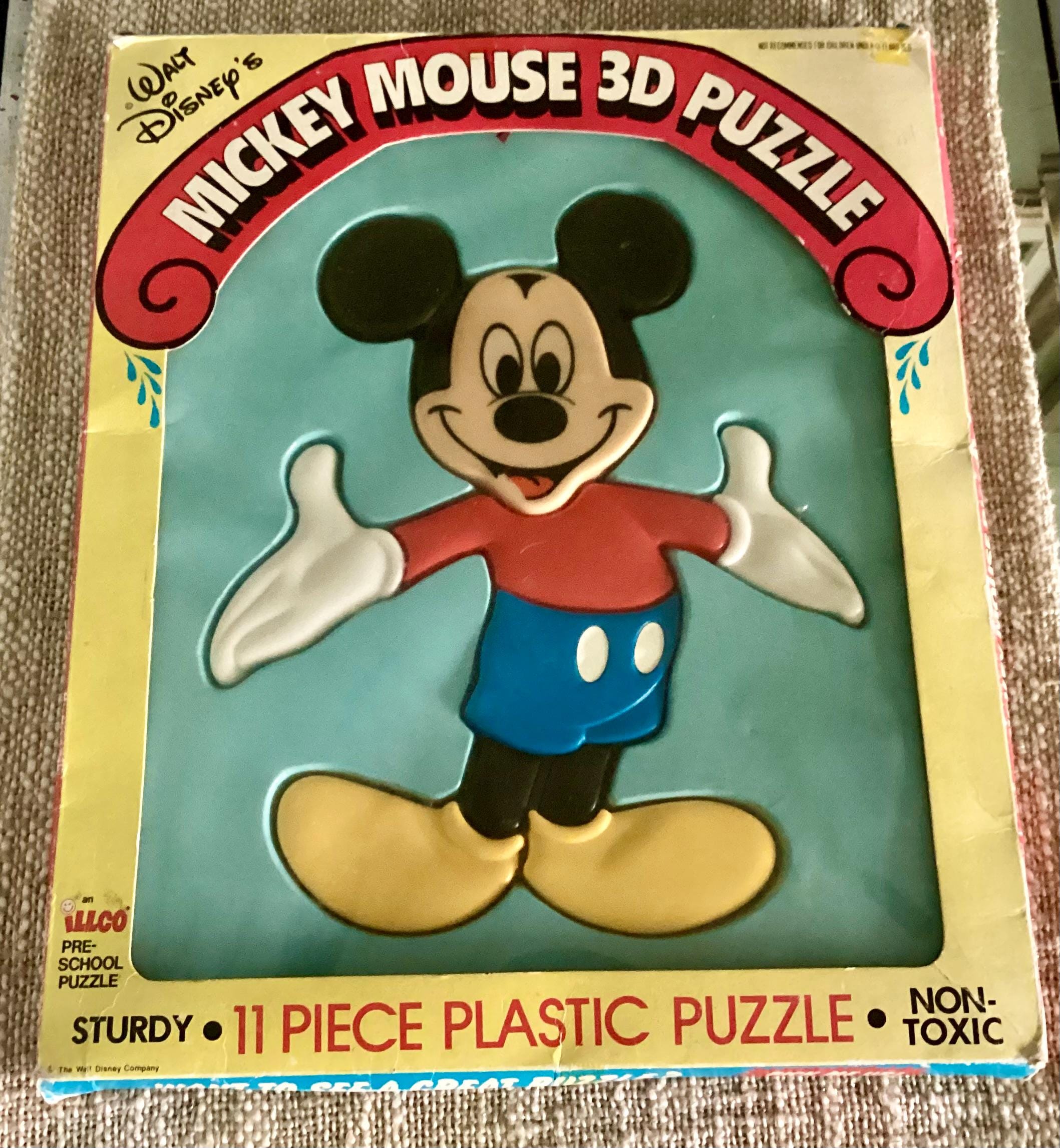 MICKEY MOUSE 3D Puzzle, Walt Disney Co., 11 Plastic Pieces, in