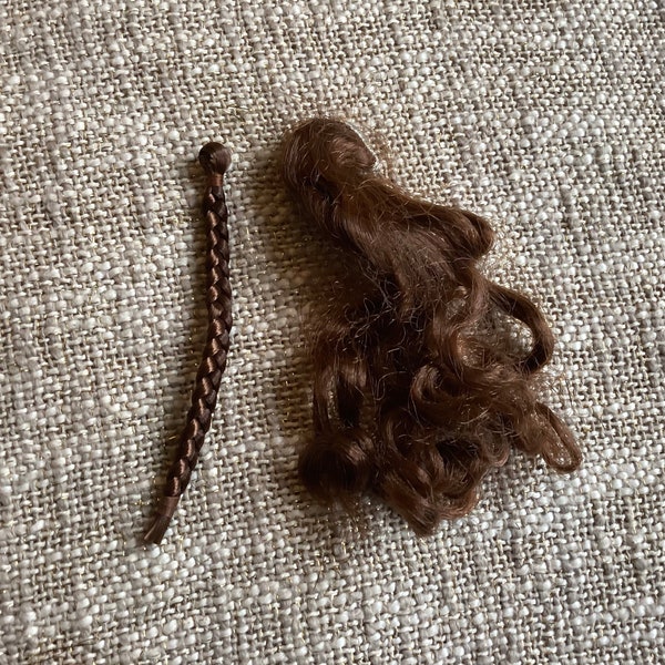 Dawn Doll Hair Pieces for Head to Toe LONGLOCKS & Dawn, Chestnut BROWN BRAID, Curl, and Hair Fall, Blonde Hair Falls, Curls, Headband, 1970s