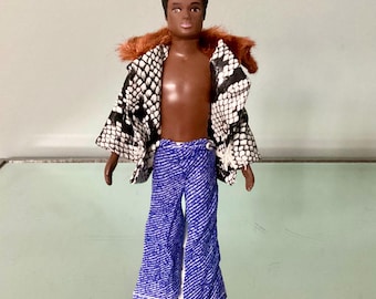 Dawn Doll VAN, ReDuCeD pRiCe!, Black African American Doll, Male Topper Doll, Snakeskin Jacket!, Denim Look Pants