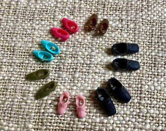Dawn Doll SHOES - DINAH Strappy Pink Shoes, GARY Boy Shoes, Plus More!,  Lots of Colors - Olive Green, Light Blue, Topper, 1970s