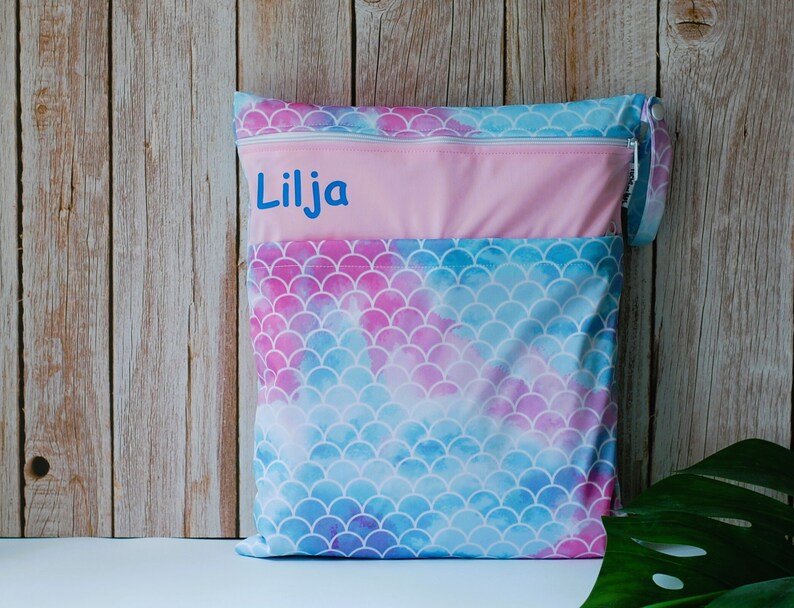 XL Personalizable wet bag, wet bag for cloth diapers MEERJUNGFRAU Lilja