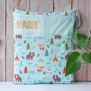 XL Personalizable wet bag, wet bag for cloth diapers