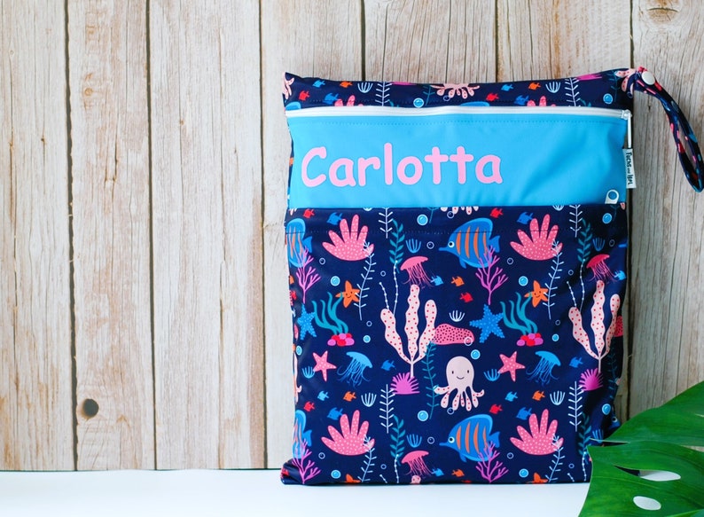 XL Personalizable wet bag, wet bag for cloth diapers UNTERWASSER Carlotta