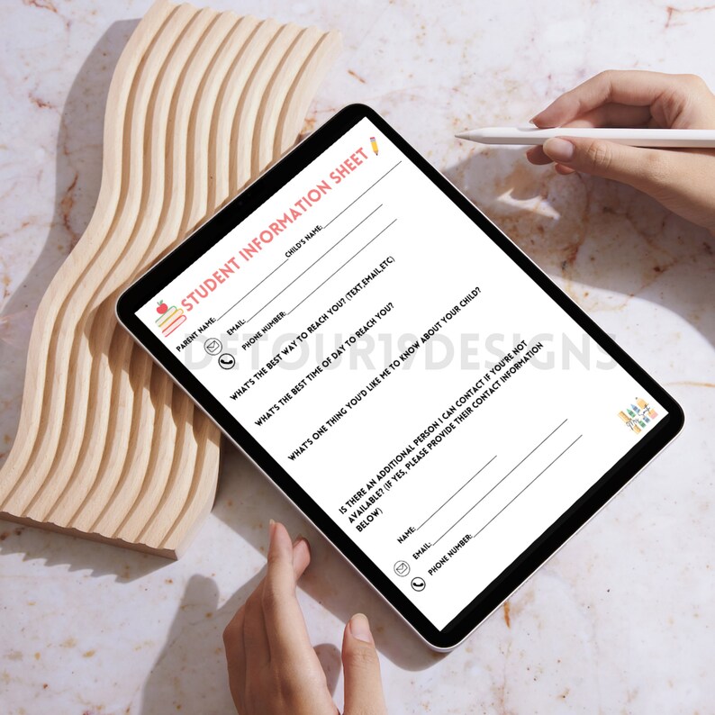 Editable Student Information Sheet Template Back to School - Etsy
