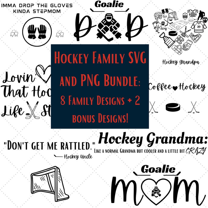 Hockey Family Svg and Png Bundle Hockey Family Cricut Designs Hockey