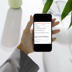 Editable Student Information Sheet Template Back to School Night ...