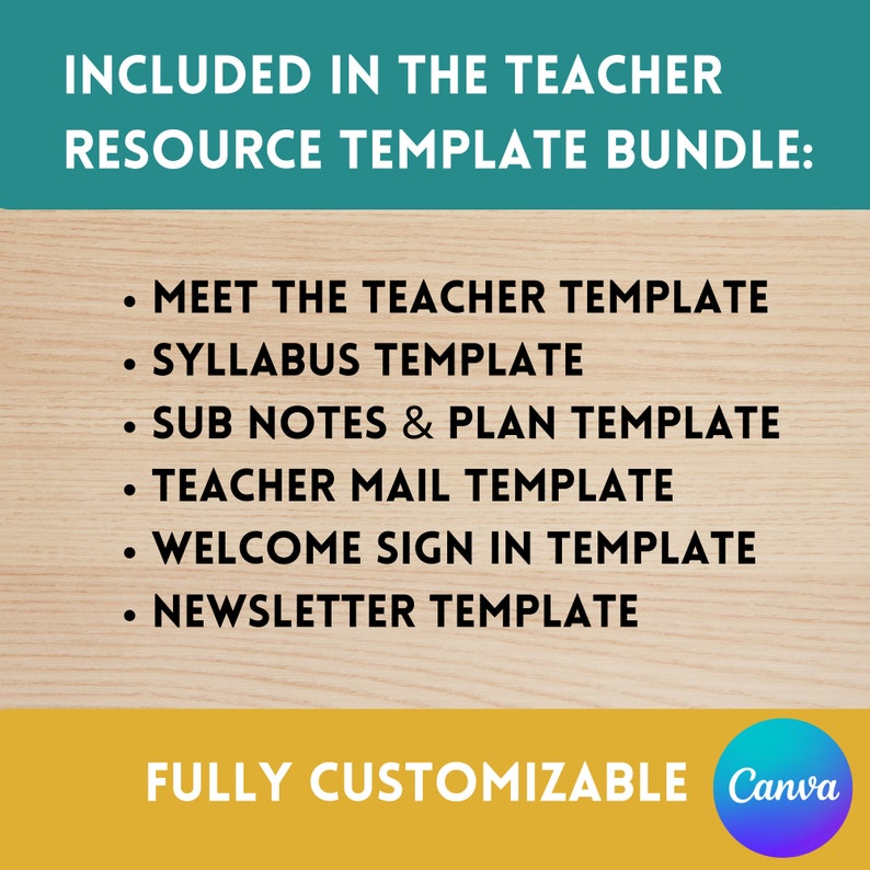 Editable Teacher Resource Template Bundle First Year Teacher Materials