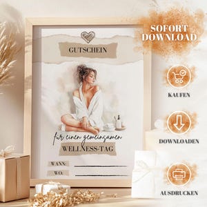 Buono benessere, regalo compleanno, buono sorella, buono fidanzata, buono migliore amica, buono mamma, idea regalo PDF