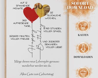 Birthday Money Gift | Last Minute Birthday Money Gift | Instant PDF Download | Giving Money as a Birthday Gift | Wish Granter
