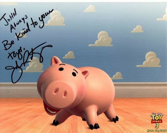 John Ratzenberger autographed signed 8x10 disney toy story hamm photograph  to john