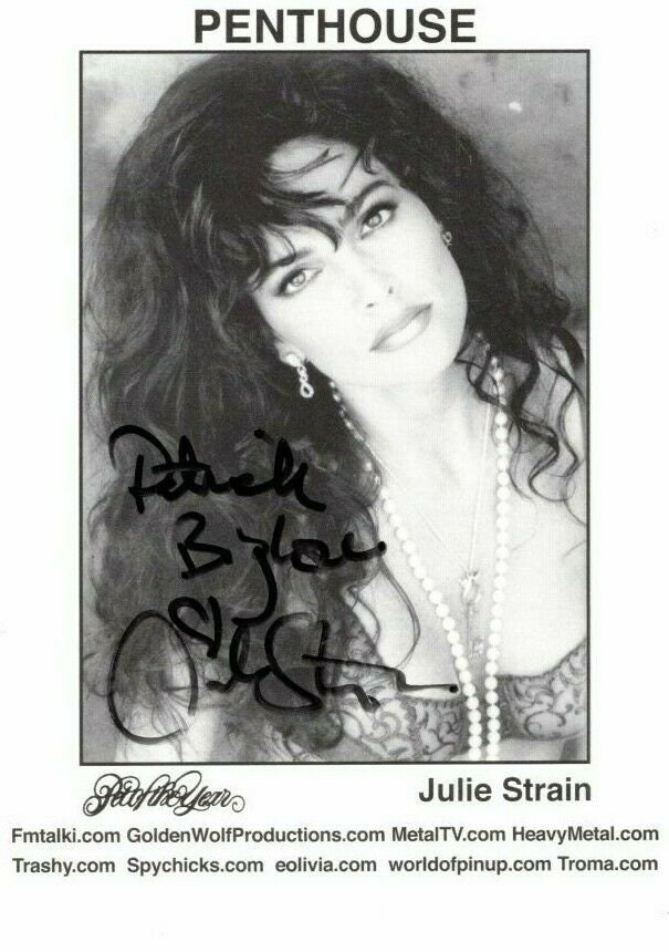 Julie Strain Autographed Signed 5.5x4.5 Penthouse Photograph - to