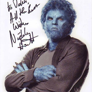 Nicholas Hoult signed 8x10 x-men apocalypse hank mccoy beast photograph - to john