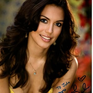 Raquel Pomplun signed autographed 8x10 photograph - to john