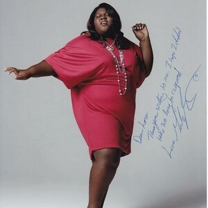 Gabourey Sidibe autographed signed 8x10 photograph - to Lori great content!!!