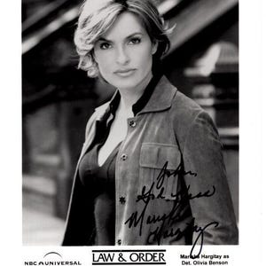 Mariska Hargitay autographed signed 8x10 photograph - to John