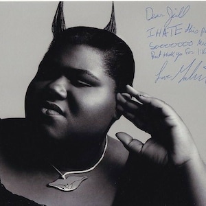 Gabourey Sidibe autographed signed 8x10 photograph - to jill great content!!!