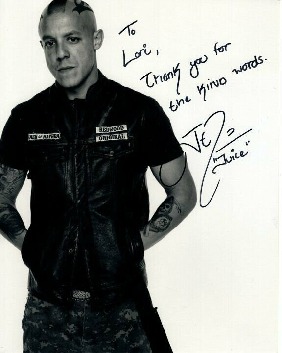 Theo Rossi Autographed Signed 8x10 Sons of Anarchy Juice