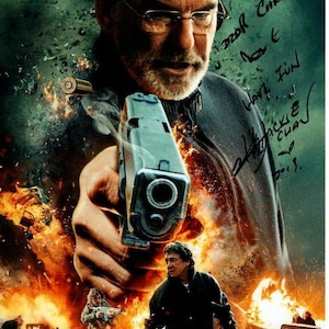 Jackie Chan autographed signed  8x10the foreigner quan ngoc minh photograph - to chris