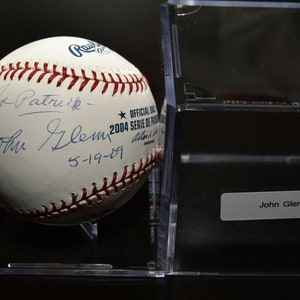 John Glenn autographed signed rawlings baseball - to patrick dated