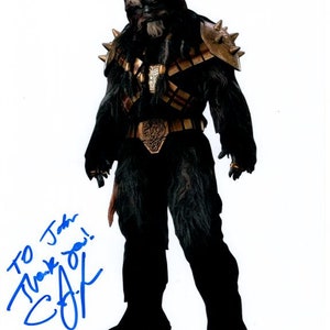 Carey Jones autographed signed 8x10 The Book of Boba Fett Black Krrsantan photograph - to John