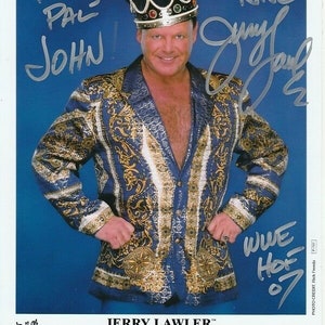 Jerry The King Lawler autographed signed 8x10 wwe wrestling photograph - to john