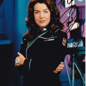 Claudia Christian autographed signed 8x10 babylon 5 photograph - to john