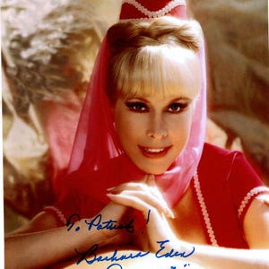 Barbara Eden autographed signed 8x10 I Dream of Jeannie photograph - to Patrick