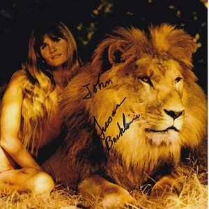 Susan Backlinie autographed signed w/ lion 8x10 photograph - to john