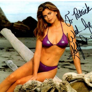 Kathy Ireland autographed signed 8x10 sexy bikini photograph - to Patrick