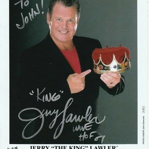 Jerry The King Lawler autographed signed 8x10 wwe wrestling photograph - to john